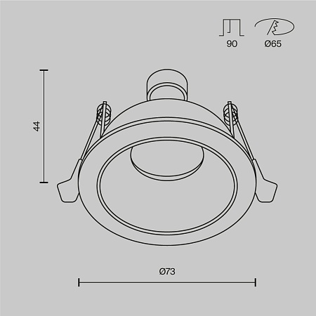 Встраиваемый светильник Technical DL126-GU10-B - фото