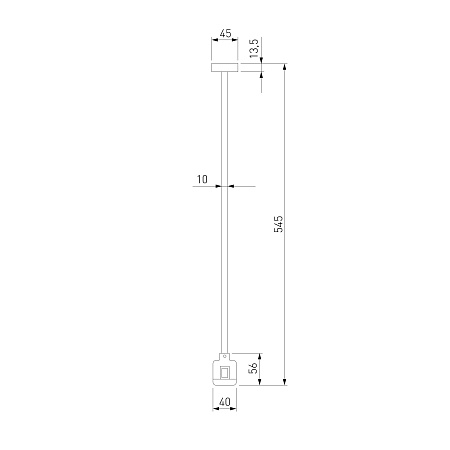 Esthetic Magnetic Декоративная стойка с коннектором 545 мм 85152/00 Elektrostandard - фото