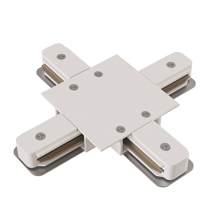 Коннектор Х-образный Unity встраиваемый белый - фото