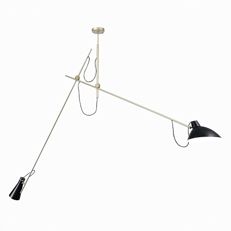 Светильник подвесной ST-Luce Черный+Золото/Черный E27 2*60W SL1803.203.02 - фото