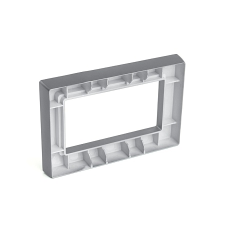 Рамка  2-местная (без перемычки),  пластик, STEKKER, PFR00-7012-06, серия Катрин, графит - фото