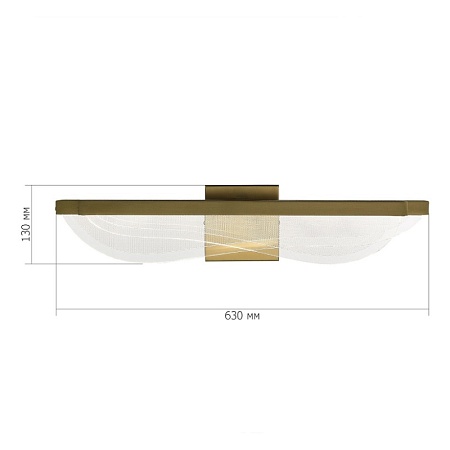 Светильник настенный ST-Luce Золотистый/Прозрачный LED 1*18W 4000K SL6509.201.01 - фото