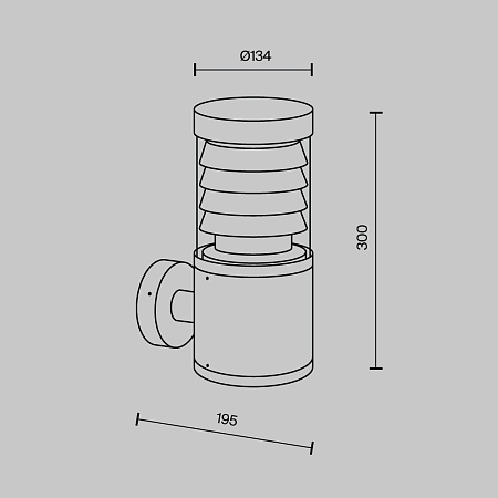 Настенный светильник (бра) Outdoor Spir O439WL-L12GF3K - фото