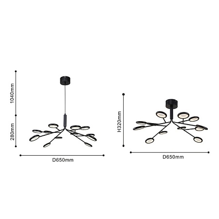 Подвесная/потолочная люстра F-Promo 4252-12P - фото