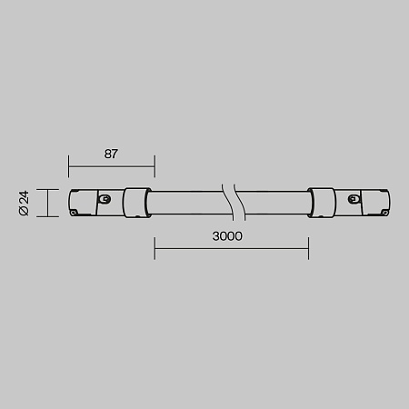 Трековая система Technical гибкая на стену чёрная 200x200x200 TS-Z-200-TR209-1-48W3K-B