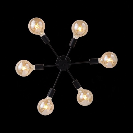 Светильник потолочный Черный E27 6*60W SL419.402.06 - фото