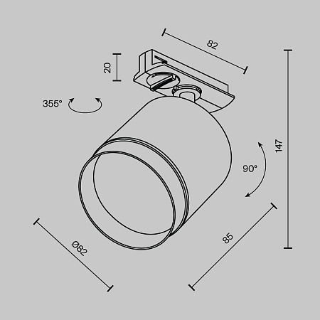 Трековый светильник Technical Polar TR088-1-GX53-B - фото