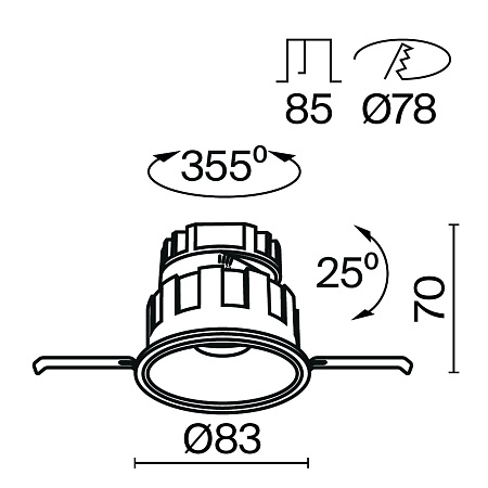 Встраиваемый светильник Technical Wise DL057-10W3K-W - фото