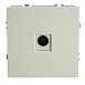 Розетка телевизионная 1-местная (механизм), STEKKER, 75 Ом, 5-862МГц, серия Эмили, RST00-5108-01, белый фарфор, soft touch - фото