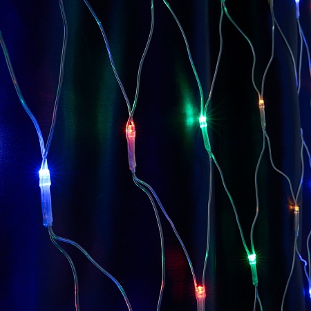 Светодиодная гирлянда Feron CL31 сеть 3х2,7м + 3м 230V мультиколор c питанием от сети, прозрачный шнур - фото