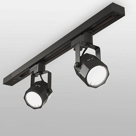 Трековый светильник для однофазного шинопровода Robi GU10 Черный MRL 1004 Elektrostandard - фото