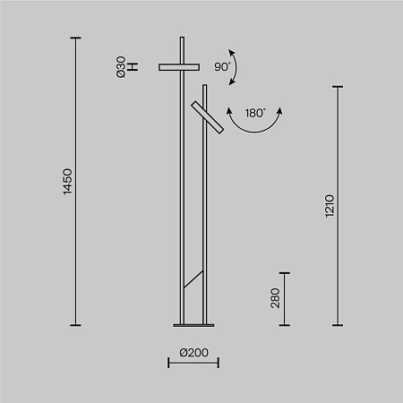 Напольный светильник (торшер) Maytoni MOD460FL-L6BS3K - фото