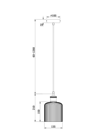 Подвесной светильник Freya Delta FR9005PL-01GB - фото