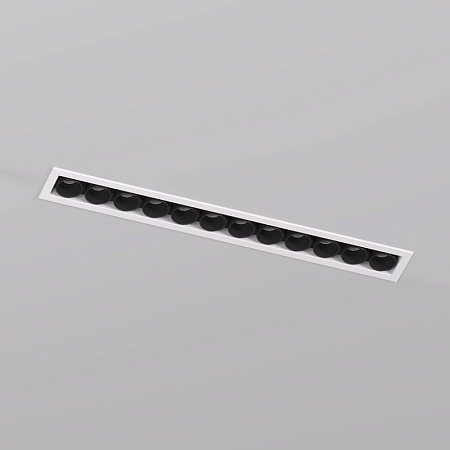 DK2515-WB Встраиваемый светильник SPACE со светодиодом L240mm 220V 20W 38° 4000К IP20 белый/черный алюминий - фото