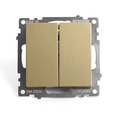 Сальник PG16 диаметр проводника 10-14 мм STEKKER, IP54, серый (DIY упаковка 2 шт) (без мембраны) - фото