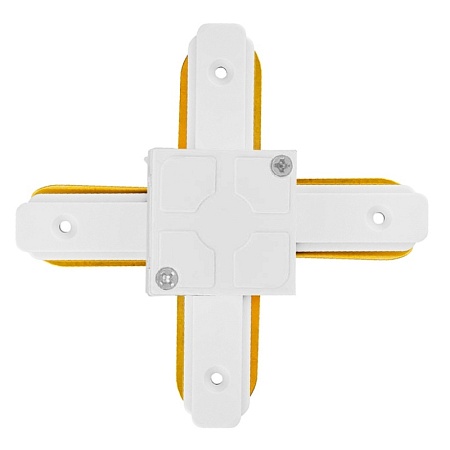 Коннектор Х-образный однофазный  для шинопровода , белый, LD1002 - фото