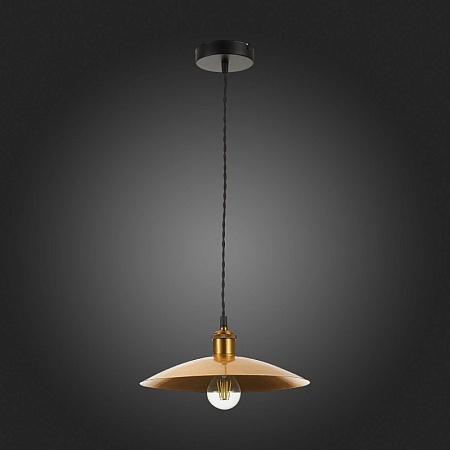 Светильник подвесной ST-Luce Черный/Золотистый E27 1*60W SL1017.203.01 - фото