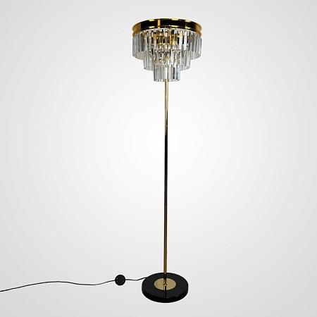 Торшер Rh 1920S Odeon Clear Glass Floor Lamp Gold Imperiumloft 241415-22 - фото