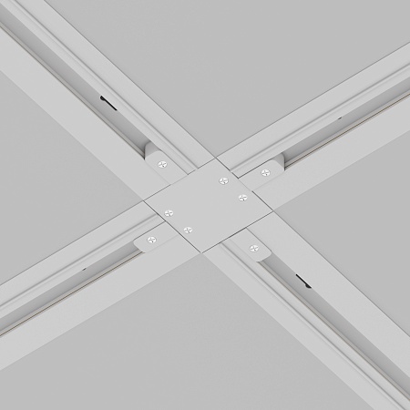 Коннектор Х-образный Unity встраиваемый белый - фото