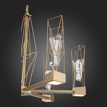 Люстра подвесная ST-Luce Матовое золото/Матовое золото, Прозрачный LED 6*8W 4000K SL815.203.06 - фото