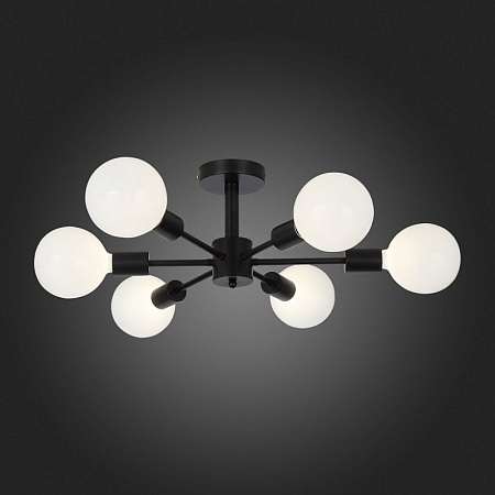 Светильник потолочный Черный E27 6*60W SL419.402.06 - фото