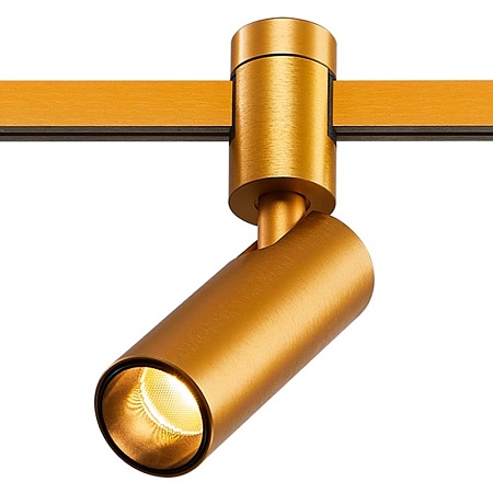 Магнитный трековый светильник FARM Золотистый LED 1*5W 3000K 350Lm Ra90 60 IP20 D35xH10 ST811.206.05 - фото