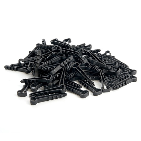Дюбель-хомут для плоского кабеля (5-10мм), STEKKER DCL01-05-10, полипропилен, черный (100шт.) - фото