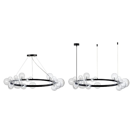 Светильник подвесной ST-Luce Черный/Прозрачный G4 24*5W SL1165.403.24 - фото