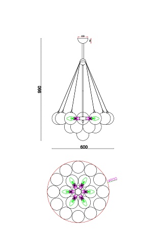 Подвесной светильник Freya Fiesta FR5231PL-06BS - фото
