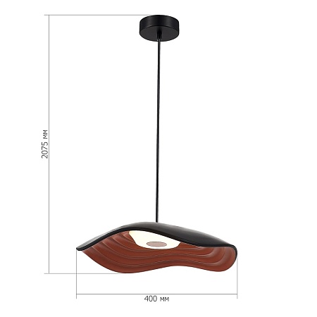 Светильник подвесной ST-Luce Черный/Черный, Оранжевый LED 1*12W 3000K SL6208.401.12 - фото