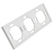 Рамка STEKKER, PFR00-5003-01 3-местная, серия Эмили, белый фарфор, soft touch - фото