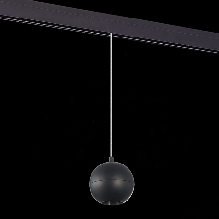 Магнитный трековый светильник подвесной Черный LED 1*12W 3000K 750Lm Ra>80 36° IP20 D10 ST354.433.12 - фото