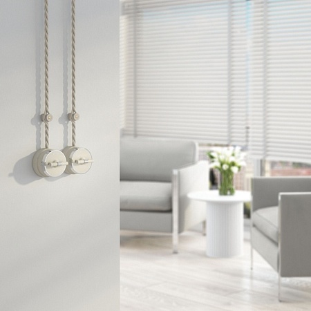 Переключатель/выключатель одноклавишный Vintage слоновая кость матовый/хром W5812055 - фото