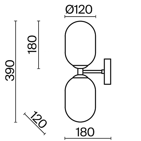 Настенный светильник (бра) Freya Tesse FR1011WL-02B - фото