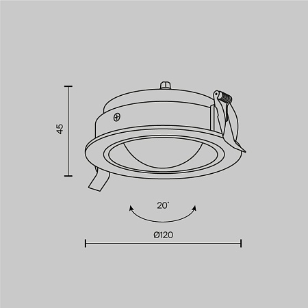 Встраиваемый светильник Technical DL105-12W3K-W - фото