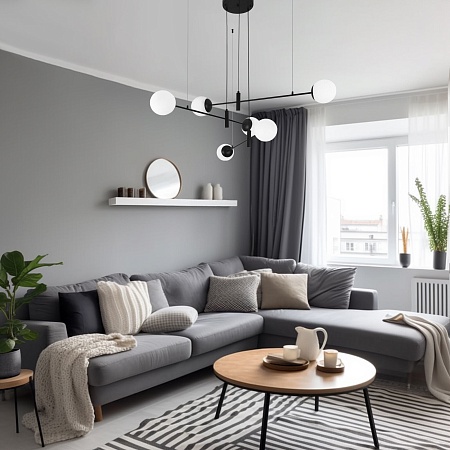 Подвесной светильник Eurosvet 70146/6 черный - фото