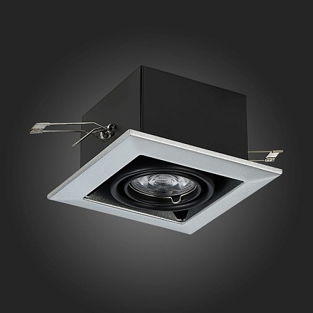 Св-к встр. Черный GU10 1*50W L126xW126xH70 220V Без ламп ST250.148.01 - фото