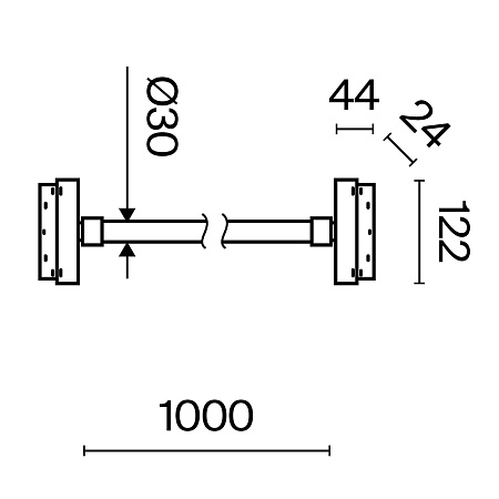 Трековая система Technical магнитная слаботочная чёрная 150x150x150 TS-Z-150-TR101-2-20W3K-B