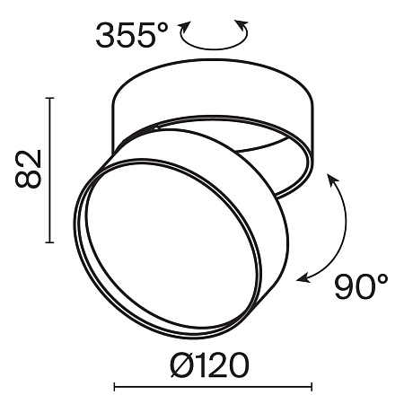 Потолочный светильник Technical Onda C024CL-L18B4K - фото