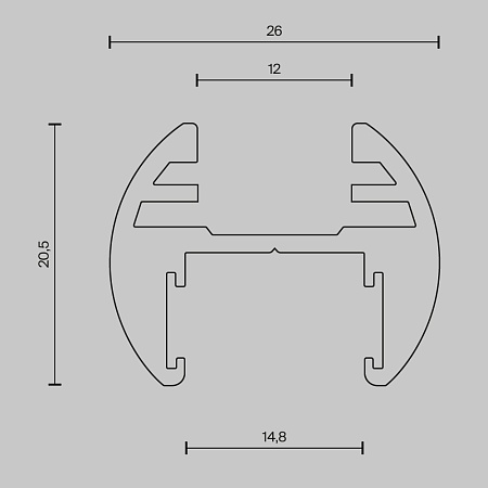 Шинопровод подвесной круглый Technical TRX172-R-112B - фото
