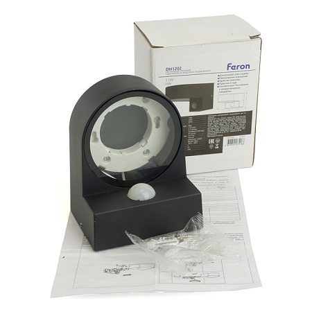 Светильник садово-парковый Feron DH1202, с датчиком освещенности/движения (на стену), GX53 - фото