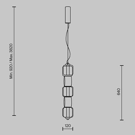 Подвесной светильник Maytoni Ritmo MOD381PL-L30B3K - фото