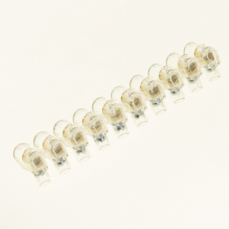 Зажим винтовой концевой изолированный КЗВИ-2,5 450В, 24А, 10 контактов, поликарбонат  LD228-24А - фото