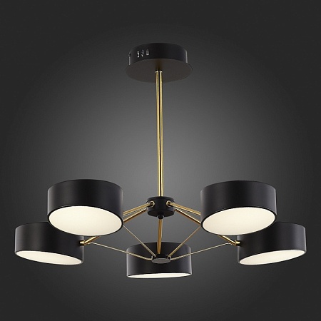 Светильник потолочный Черный, Золотистый/Черный LED 5*10W SLE6005-402-05 - фото