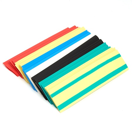 Набор термоусадочных трубок STEKKER HSHT-1575-10M, длина 10 см., коэф. усадки 2:1, мультиколор (21шт в упаковке) - фото