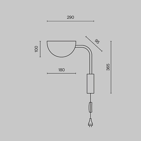 Настенный светильник (бра) Maytoni Mollis MOD126WL-01B - фото
