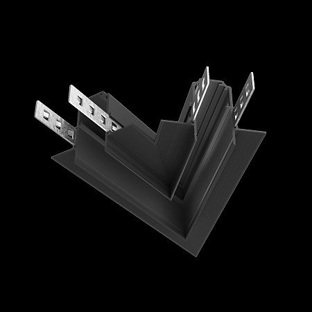 Угол-соединитель 45° Exility встраиваемый под ГКЛ 12,5мм, черный - фото