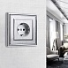 Розетка с заземлением и шторками cеребряный рифленый WL09-SKGS-01-IP44 - фото