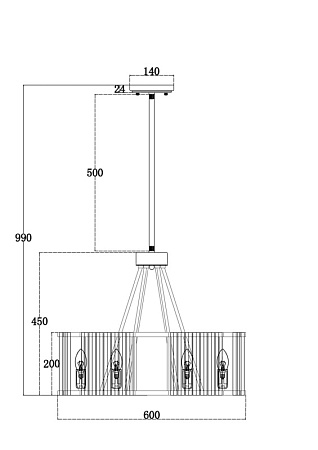 Подвесной светильник Maytoni Solar MOD087PL-06G - фото