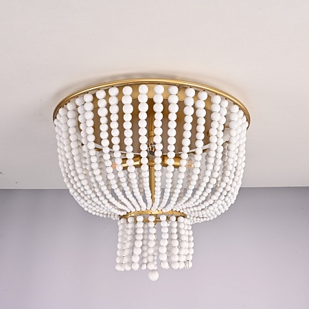 Люстра Jacqueline Clear Flush-Mount Brass Imperiumloft 186173-22 - фото